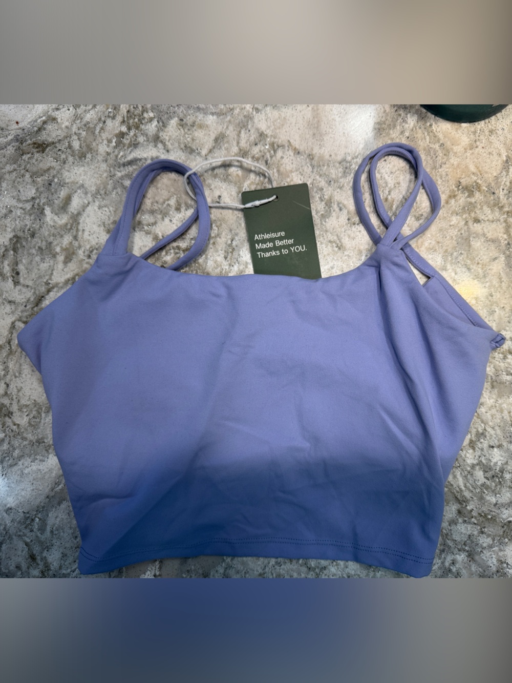 HALARA Lavender Double-Strap Crop Sport Camisole